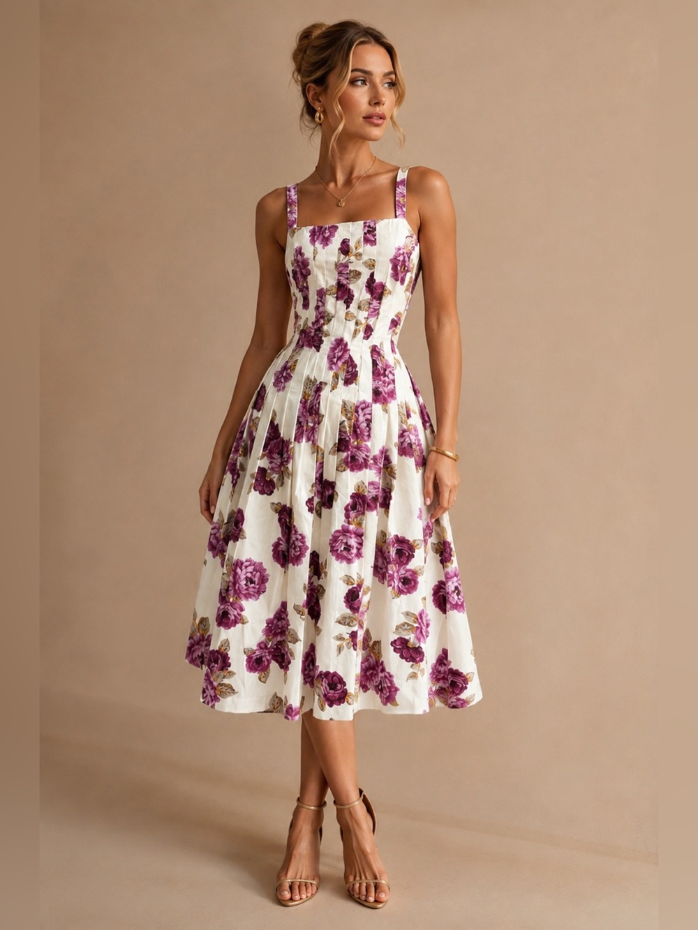Antonio Melani Lavender Fields Floral Dress​ NEW Size 4 Cottagecore Fenimine